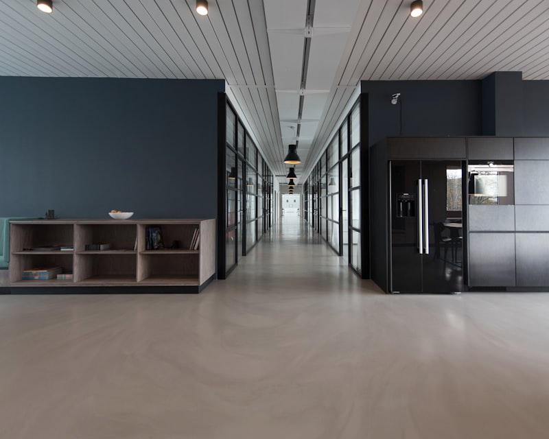 Modern open office workspace
